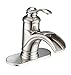 BWE Waterfall Bathroom Faucet Brushed Nickel Single Hole Single Handle Deck Mount Centerset Vanity Sink RV Antique Faucets with Water Supply Lines Commercial Toilet Trough Lavatory Basin Mixer Tap