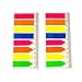 Adorox (320 Pieces, Ruler Included) Neon Page Marker Index Colored Tab Flags Office Memo Holder Florescent Sticky Note