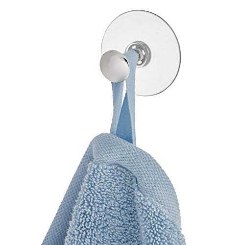 InterDesign Gia Bathroom Shower Plastic Suction Cup Hook for Loofah