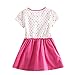 Coralup Little Girls Cartoon Long Sleeved Casual Cotton Dress 5-6Years Pink