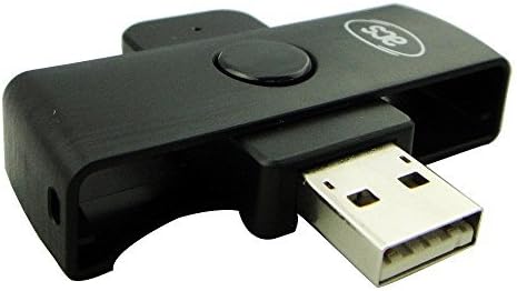 ACS Small Foldable PocketMate ACR38U USB Smart Card Reader Writer CAC DOD ID Army Military Government Corporate Medical ID National eID Contact Chip IC Common Access Card