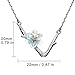 JEWME 925 Sterling Silver Cherry Blossoms Pendant Necklace Sakura Collarbone Chain Jewelry