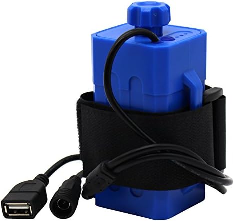 ROUP 5V/8.4V DC and USB Interface 18650 Battery Pack Box Holder Power Bank Case for Bike Bicycle Light Headlight Cellphone Mobile Phone iPhone (Blue)