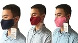 ZWZCYZ 2017 New Unisex PM 2.5 Respirator Masks Pollen Dust Mask Washable Activated Carbon Filter into /Three-Dimensional Cotton Masks One Size (Black+Rose+Navy) (Wine Red +Pink+Navy)