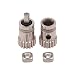 WINSINN Dual Gear Drive Wheel, Compatible with Prusa i3 MK2 MK3 Bondtech BMG Btech Extruder Cloned Bowden, Works with Creality Ender 3 5 CR10 Pro CR-10 3D Printer 1.75mm Filament (Pack of 2Pcs)