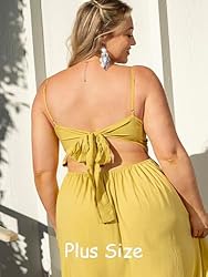 CUPSHE Women's V Neck Twisted Sleeveless Cutout