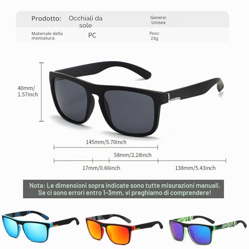Eulihent 4 Pairs Polarized Sunglasses for Men Women Polarized Glasses Men UV400 Protection Polarized Sunglasses for Driving, Travel, Fishing, Cycling