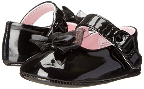 Baby Deer Patent SM With Bow Mary Jane (Infant),Black,3 M US Infant