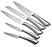 Knife Set With Acrylic Stand Stainless Steel - 6 Piece - Cutlery Set For Cutting & Carving Great for Use in Cooking at Home And Commercial Kitchen - By Kitch N’ Wares