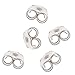 Beadaholique 12-Piece Sterling Earring Backs, 5mm, Silver