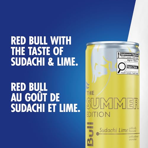 Red Bull Energy Drink,Summer Edition, Sudachi Lime, 250ml (24 Pack)