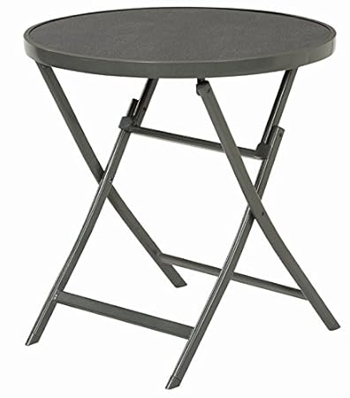 4Uniq Alu-Klapptisch anthrazit mit Glasplatte 18643