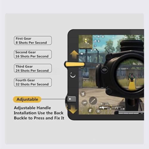 TERRIFI PUBG Mobile Game Controller Trigger with Rapid Fire, 4 Finger Gaming Grip, Joystick L1R1, Wireless Gamepad for iPad, Tablet, Android, ios