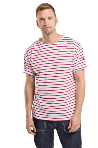 Armor Lux Herren Theviec Pullover, Blanc/Braise, XXS