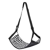 Foot Rest,Portable Airplane Foot Rest Hammock,Adjustable Height Foot Hammock Portable Travel Accessories.Leg Hammock for Airplane,Office,Family (Black)