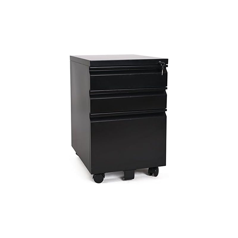 Devaise 3 Drawer Wood Mobile File Cabinet With Wheels Walnut 2020 Reviews Whydis