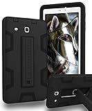 Samsung Galaxy Tab E 8.0 Case,KAKA[Kickstand Features][Shock Absorption]Three-Layer Heavy Duty Rugged Armor High Impact Resistant Bumper Protective Case Cover for Samsung Galaxy Tab E 8.0