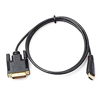 Smartlove1P 1M/1.8M/3M/5M Gold Plated HDMI to DVI 24 Cable Adapter Male to Male Adapter Converter Black