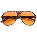 zeroUV - Retro 80s Tear Drop Plastic Aviator Sunglasses w/ Blue Blocking Lens