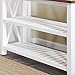 FurniChoi Console Table, Farmhouse Sofa Table for Living Room, Hallway Entryway Table with Storage Shelf, White and Brown