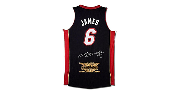 lebron james signed miami heat jersey