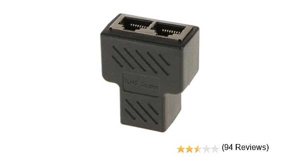 Adaptador Conector Divisor de RJ45 LAN Ethernet Red Enchufe 1 a 2 ...