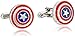 Marvel Comics Men's Stainless Steel Captain America Cuff Links