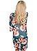 Floral Find Women's Floral Pattern Shawl Chiffon Kimono Summer Casual Loose Fit Cardigan (Small, Teal Blue)
