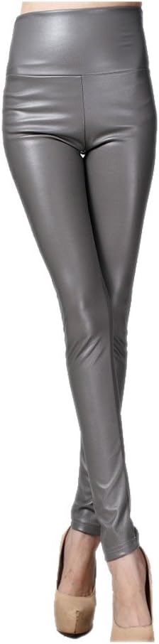 ARJOSA Women's Faux Leather Leggings High Waist Tights Skinny Pants