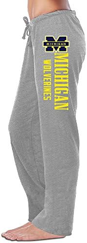Women's Michigan Wolverines Sweat Pants L Ash Running Pants