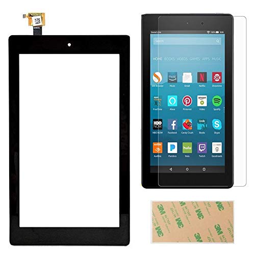 Touch Screen Digitizer Replacement Part for Fire 7 (7th Generation 2017 Release SR043KL) with Adhesive, NO LCD, NO Instructions(NOT for 5th Gen, 2015 & 7th kids edition )