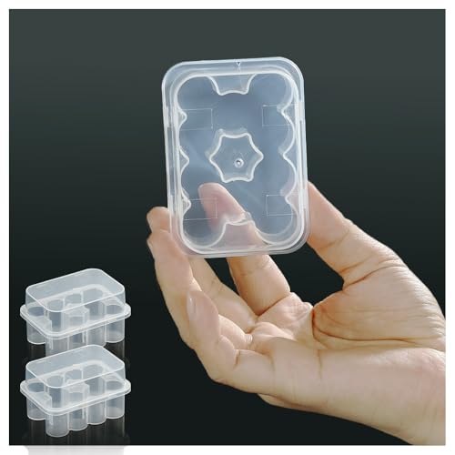 2-Pack Peptide Case for Fridge, 3 mL Vial Holder for Refrigerator, 10-Slot Insulin & Peptide Holder Each, 20 Slots Total, Semi-Transparent Vial Storage Case for Diabetic Care