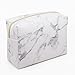 Joyful High Capacity Marble Pattern Cosmetic Bag Makeup Brushes Kit Bag Handbag Toiletry Case Gold Zipper Bag With Beauty Tassels (Large:7.1 x 5.1 x 2.7 inch)