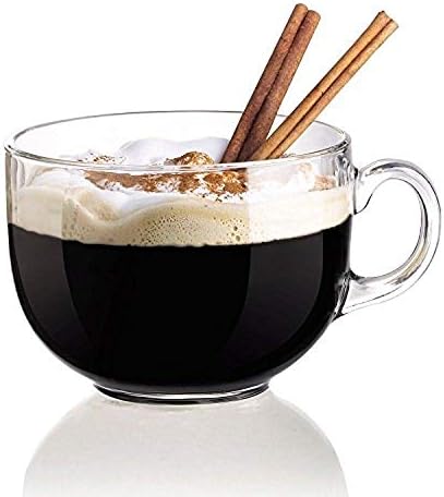 K Creations Qianli Large Crystal Heavy Glass Mug Cup Bowl ( 450 ml ) (Pack of 2)