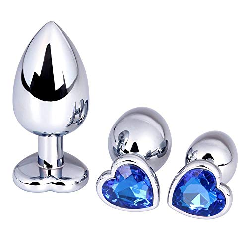 Bu~tt an-âl P~lu~g T-bar Base Kit- Training Toys - Erotic Games Role Play - Womens Stimulator - 3 pcs Beginners Anales Set - Best Idea for Gift to Him - Blue