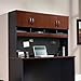 Sauder 401449 Via Credenza Hutch, Classic Cherry and Soft Black Finish