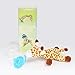 Zooawa Baby Pacifier, Giraffe Pacifier Holder with Removable Plush Stuffed Animal Toy and Rattle for Infant