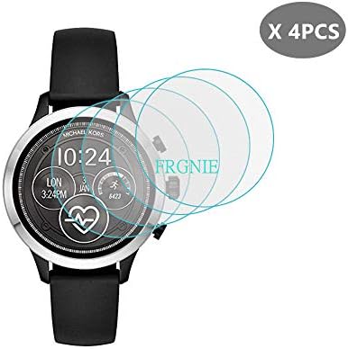 [ 4-PCS ] for Michael Kors Access Runway Screen Protector, FRGNIE 9H Hardness Anti-Scratch Tempered Glass Screen Protector for Access Runway Smartwatch (2018) Anti-Bubble Protector