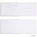 FLUYTCO Wedding Guest Book (120 Pages) - Linen Hardcover - Sign-in & Registry Guestbook - Silver Foil Stamping, Gilded Edges and Silver Page Marker - 7.5