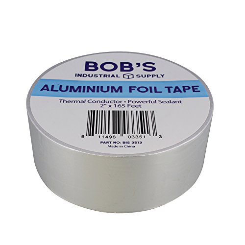Bob’s 2” inch Aluminum Foil Tape – Pipe Wrap Insulation Heat Resisting Thermal Tape Silver Heat Reflective Duct Tape