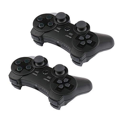 PS3 Controllers for Playstation 3 Dualshock Six-axis, Wireless Bluetooth Remote Gaming Gamepad Joystick Includes USB Cable (Black,Pack of 1)