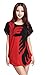 Mooncolour Women's Plus Size Causal Loose Batwing Sleeve Floral Tee Shirt Dress