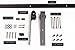 USA Made 6 ft Sliding Wood Barn Door Hardware Kit Artisan Hardware Classic Barndoor System with 6ft Track (Black