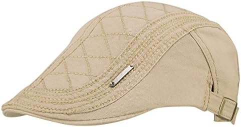OMECHY Men's Cotton Flat Newsboy Cap Cabbie Ivy Duckbill Irish Cap Gatsby Driving Golf Beret Hat