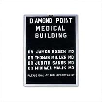 Marsh 33.5X45.5 Black Felt Open-Face Directory Board, Aluminum Trim