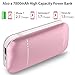 Letouch Rechargeable Hand Warmer 5200mAh Power Bank, Portable USB Electric Hand Warmers Double-Sided Heating Mobile External Battery Charger Best Gift in Winter for Women,Man (7800mAh Rose Gold)