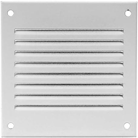 4"w X 4"h Steel Return Air Grilles - with Insect Protection - Sidewall and Ceiling - White - Air Vent Cover - HVAC - 10x10cm