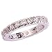 Psiroy 925 Sterling Silver Plated Created White Topaz Filled Eternity Stacking Ring Band Size 7