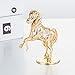 Matashi Valentine's Day Gift for Women, Men - 24K Gold Plated Elegant Horse on Pedestal with Genuine Crystals - Home Decorative Ornament for Living Room or Office Décor