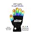 HITOP Led Gloves Kids, Light Up Gloves Finger Light Cool Toys Gift Stocking Stuffers for Boys Girls Age 5 6 7 8 9 10 Christmas Thanksgiving Birthday Glow Party Favor with Extra Batteries